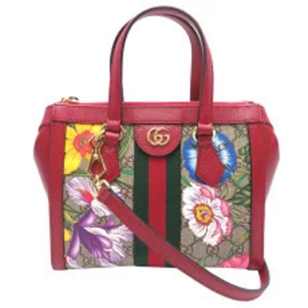 Gucci GG Flora Flower Ophidia Tote Bag Leather Multicolor